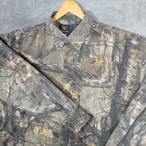Bushmaster Shirt Mens 2XL Camo Realtree Xtra Button Up Long Sleeve Hunting